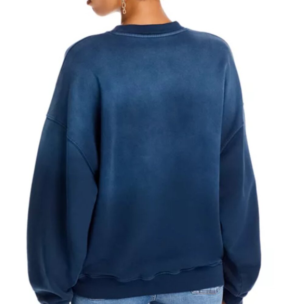 Anine Bing Navy Sweatshirt with Mustard Graphic - Picture 7 of 7